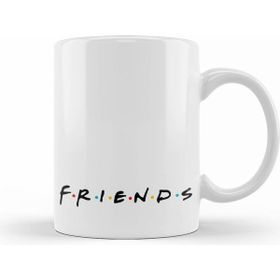 Humuts Porselen Beyaz Friends Kupa Bardak