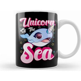 Humuts Porselen Beyaz Funny Narwhal Unicorn Of The Sea Kupa Bardak