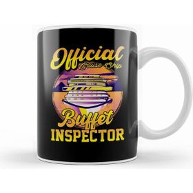 Humuts Porselen Beyaz Funny Official Cruise Ship Buffet Inspector Pun Kupa Bardak