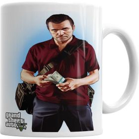 Humuts Porselen Beyaz Gta V Michael De Santa Kupa Bardak