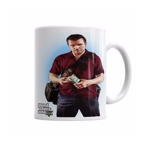 Humuts Porselen Beyaz Gta V Michael De Santa Kupa Bardak
