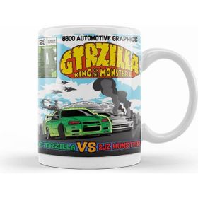 Humuts Porselen Beyaz Gtrzilla R34 Kupa Bardak
