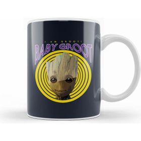 Humuts Porselen Beyaz Guardians Of The Galaxy Baby Groot I Am Retro Groot Kupa Bardak