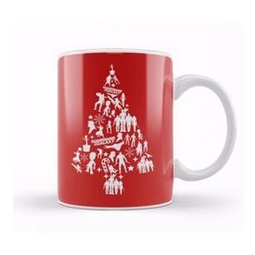 Humuts Porselen Beyaz Guardians Of The Galaxy Christmas Tree Silhouette Kupa Bardak