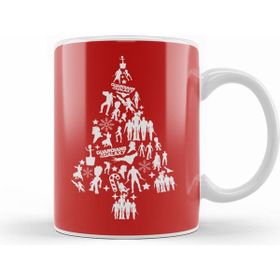 Humuts Porselen Beyaz Guardians Of The Galaxy Christmas Tree Silhouette Kupa Bardak