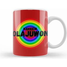 Humuts Porselen Beyaz Hakeem Olajuwon Basketball Gifts Vintage Retro Rainbow Quotes For Boys And Dad Kupa Bardak