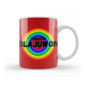 Humuts Porselen Beyaz Hakeem Olajuwon Basketball Gifts Vintage Retro Rainbow Quotes For Boys And Dad Kupa Bardak
