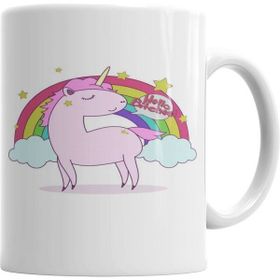 Humuts Porselen Beyaz Hello Bitches Bebek Unicorn Kupa Bardak