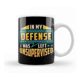 Humuts Porselen Beyaz In My Defense I Was Left Unsupervised Troublemaker Kupa Bardak