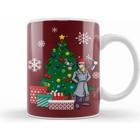 Humuts Porselen Beyaz Inspector Gadget Around The Christmas Tree Kupa Bardak