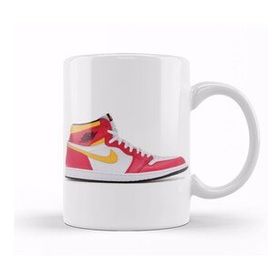 Humuts Porselen Beyaz Jordan 1 High Og Light Fusion Red Kupa Bardak