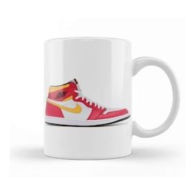 Humuts Porselen Beyaz Jordan 1 High Og Light Fusion Red Kupa Bardak