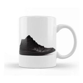 Humuts Porselen Beyaz Jordan 1 Mid Black Leather Kupa Bardak