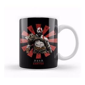 Humuts Porselen Beyaz Kratos Retro Japanese God Of War Kupa Bardak