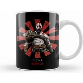 Humuts Porselen Beyaz Kratos Retro Japanese God Of War Kupa Bardak