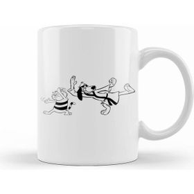 Humuts Porselen Beyaz Kung Fu Fighting Phooey And Spot Hong Kong Phooey Kupa Bardak