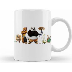 Humuts Porselen Beyaz Kung Fu Panda Friends Kupa Bardak