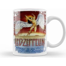 Humuts Porselen Beyaz Led Zeppelin Kupa Bardak