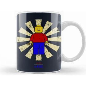Humuts Porselen Beyaz Lego Man Retro Japanese Kupa Bardak