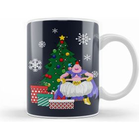 Humuts Porselen Beyaz Majin Buu Around The Christmas Tree Dragon Ball Z Kupa Bardak