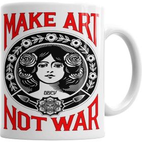 Humuts Porselen Beyaz Make Love Not War Kupa Bardak