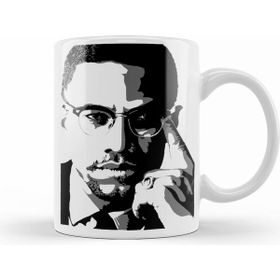 Humuts Porselen Beyaz Malcom x Illustrasyon Kupa Bardak