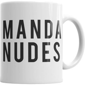 Humuts Porselen Beyaz Manda Nudes Kupa Bardak