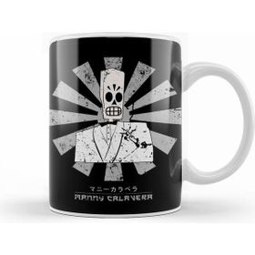 Humuts Porselen Beyaz Manny Retro Japanese Grim Fandango Kupa Bardak