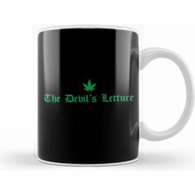 Humuts Porselen Beyaz Marijuana The Devils Lettuce Green Kupa Bardak