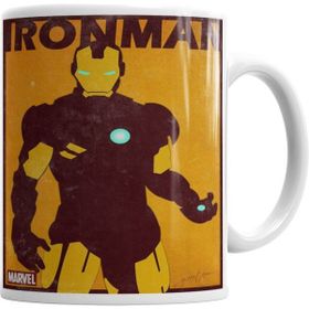 Humuts Porselen Beyaz Marvel Ironman Kupa Bardak
