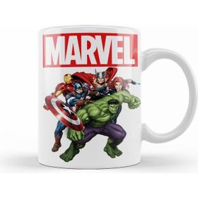 Humuts Porselen Beyaz Marvel Kupa Bardak