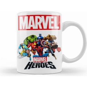 Humuts Porselen Beyaz Marvel Kupa Bardak