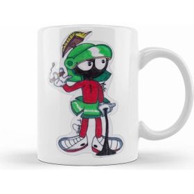 Humuts Porselen Beyaz Marvin The Martian Smoking Kupa Bardak