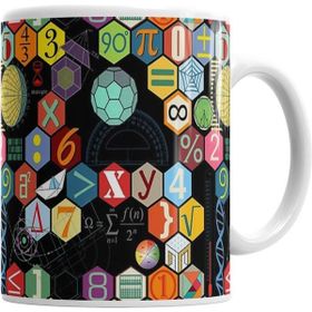 Humuts Porselen Beyaz Matematik Formül Kupa Bardak