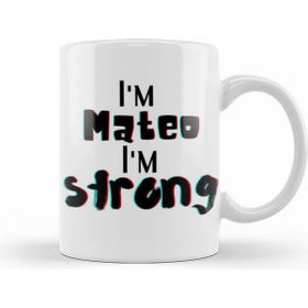 Humuts Porselen Beyaz Mateo Name Personalized Custom Vintage Retro Rainbow Style Design Gift Baby Gift For Him Kupa Bardak
