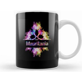 Humuts Porselen Beyaz Mauritania Gift Tie Dye Watercolor Kupa Bardak