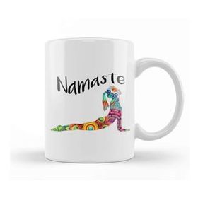 Humuts Porselen Beyaz Mditation Yoga Namaste Kupa Bardak