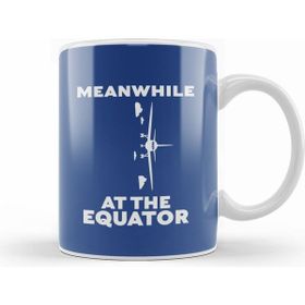 Humuts Porselen Beyaz Meanwhile At The Equator Flat Earth Kupa Bardak