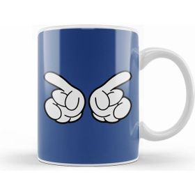 Humuts Porselen Beyaz Mickey Mouse Hands Conducting Kupa Bardak