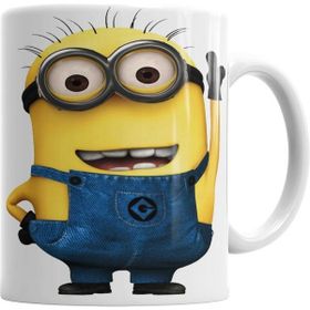 Humuts Porselen Beyaz Minion Kupa Bardak