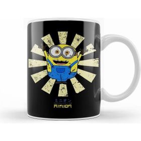 Humuts Porselen Beyaz Minion Retro Japanese Kupa Bardak