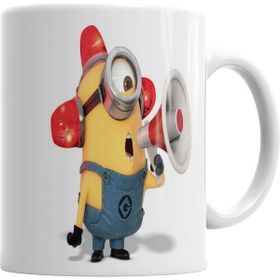 Humuts Porselen Beyaz Minion Superman Kupa Bardak