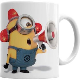 Humuts Porselen Beyaz Minions Kupa Bardak