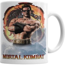 Humuts Porselen Beyaz Mortal Kombat Jonny Cage Game Kupa Bardak