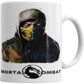 Humuts Porselen Beyaz Mortal Kombat Scorpion And Sub Zero Kupa Bardak