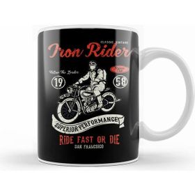 Humuts Porselen Beyaz Motorbik Eıron Rider Racers Club Kupa Bardak