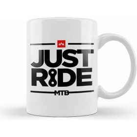 Humuts Porselen Beyaz Mountain Bike Mtb Just Ride Branca Kupa Bardak
