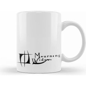 Humuts Porselen Beyaz Mourning Widows Logo Kupa Bardak