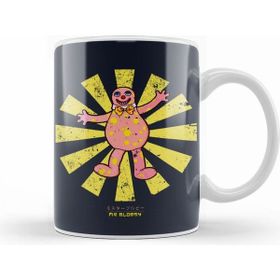Humuts Porselen Beyaz Mr Blobby Retro Japanese Kupa Bardak