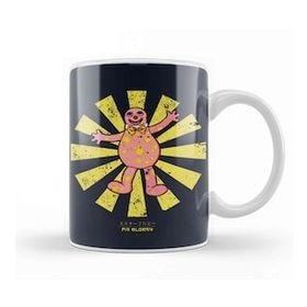 Humuts Porselen Beyaz Mr Blobby Retro Japanese Kupa Bardak